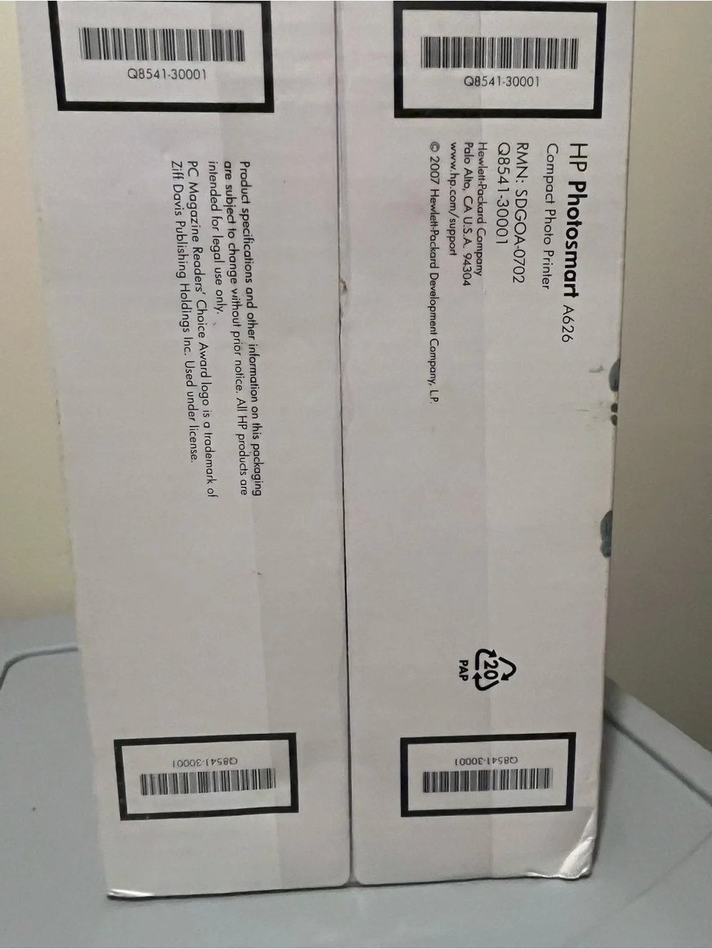 HP Photosmart A626 Compact Photo Printer White and Black